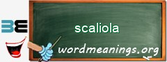 WordMeaning blackboard for scaliola